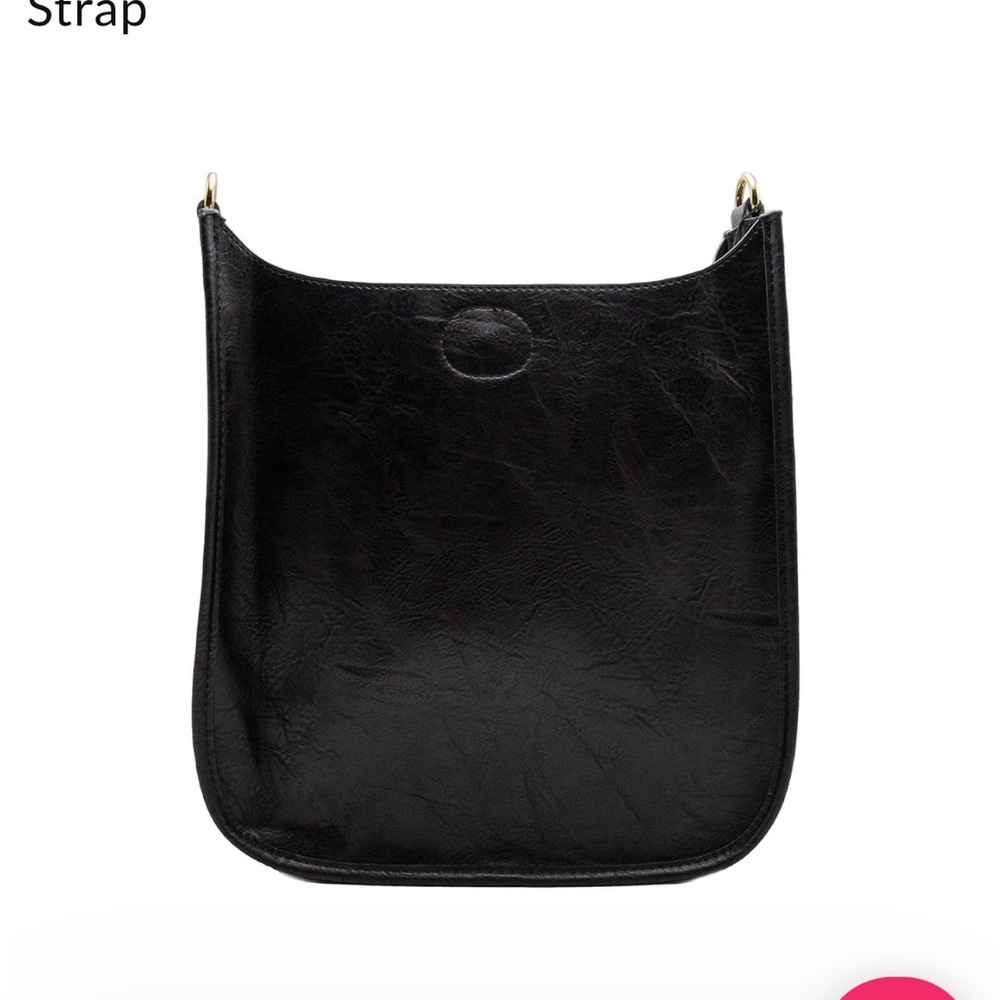 Black Vegan Crossbody with bumble bee strap